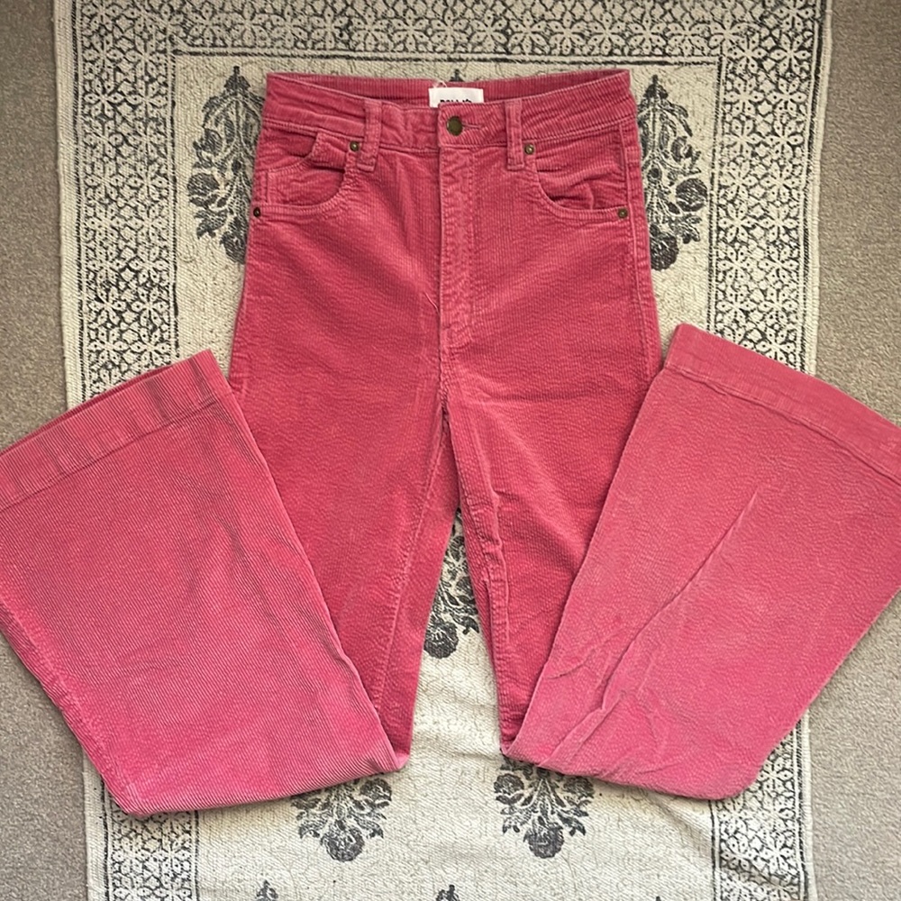 ROLLA'S Pink Corduroy Wide Leg Jeans - Picture 2 of 5